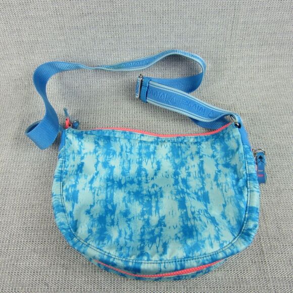 LULULEMON Ivivva Bag Blue Tie Dye Zip Crossbody Purse Hobo Sling Messenger - Picture 2 of 16